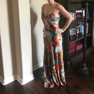 Paisley floral formal gown size 2